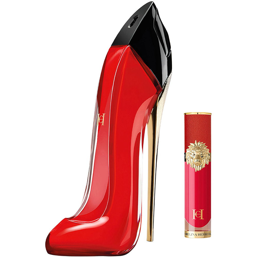 Set Carolina Herrera: Very Good Girl, Eau De Parfum, For Women, 80 ml + The Lip Liquid, Liquid Lipstick, 210, 5 ml
