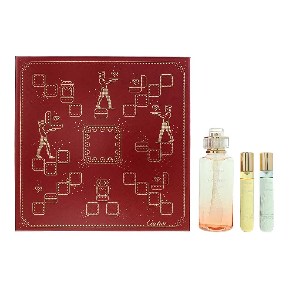 Cartier Parfümset Set Cartier: Rivieres de Cartier Insouciance, Eau De Toilette, Unisex, 100 ml + Rivieres de Cartier Luxuria