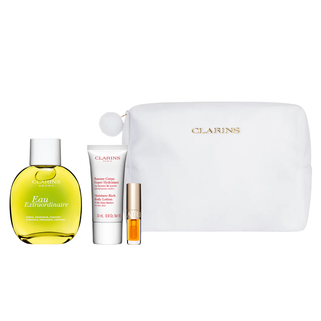 Clarins Hautpflegeset Set Clarins: Eau Extraordinaire, Eau De Toilette, For Women, 100 ml + Moisture-Rich, Shea Butter, Moist