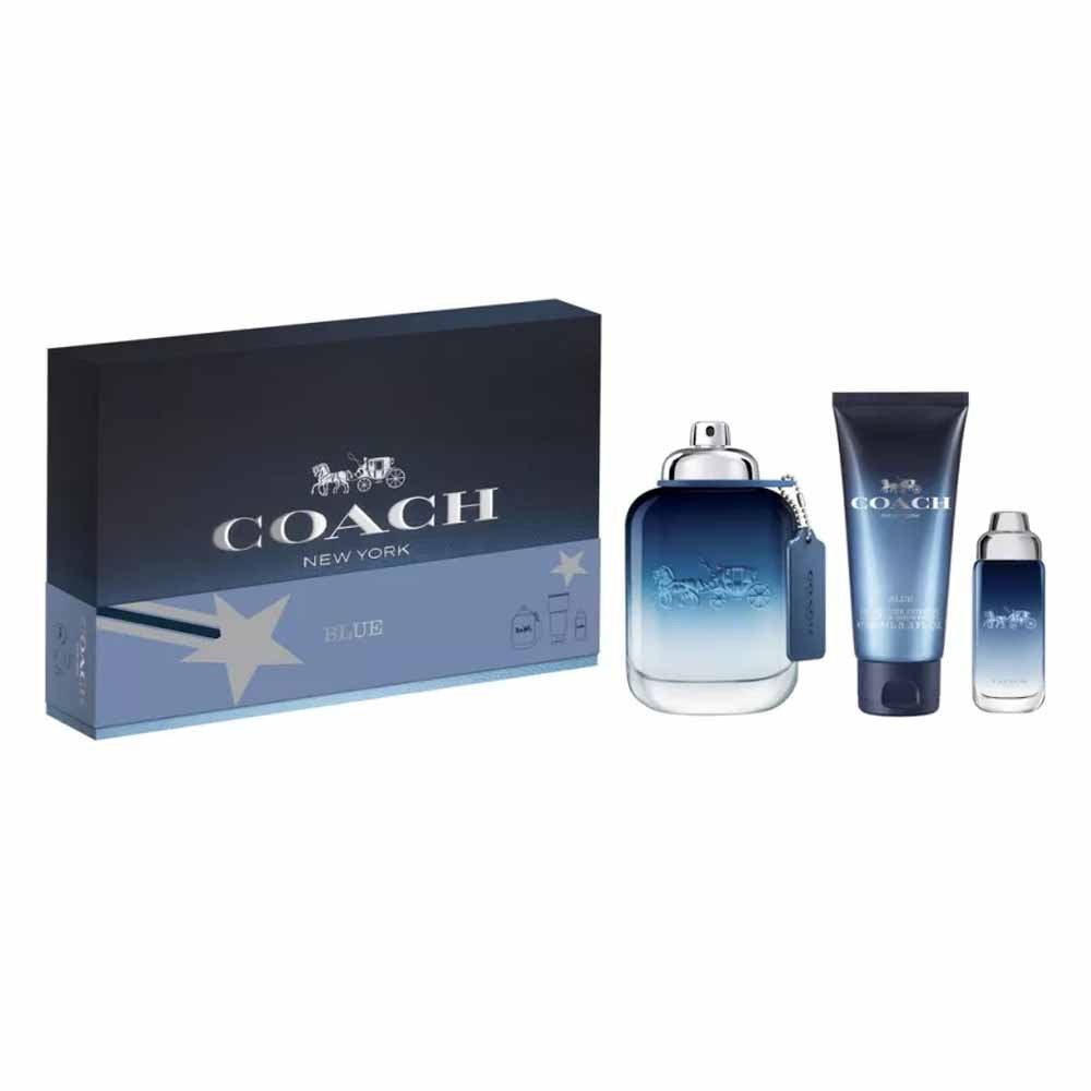 Coach Parfümset Set Coach: Blue, Eau De Toilette, For Men, 100 ml + Blue, Eau De Toilette, For Men, 15 ml + Blue, Shower Gel,