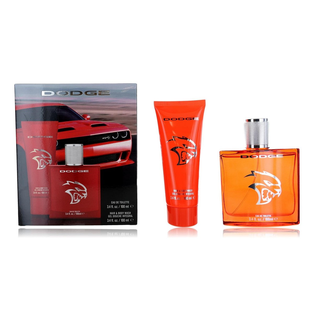 Dodge Hellcat Duftset für Herren mit Eau de Toilette und Body Wash, 2 x 100 ml