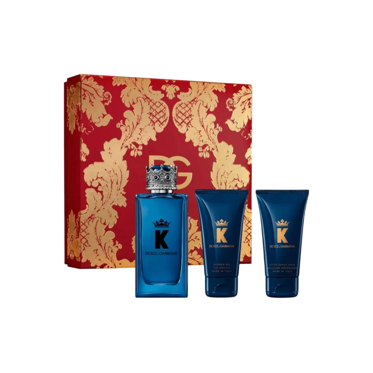 Set Dolce & Gabbana: K By Dolce Gabbana, Eau De Parfum, For Men, 100 ml + K By Dolce Gabbana, Cleansing, Shower Gel, For All Skin Types, 50 ml + K By Dolce Gabbana, Moisturization, After-Shave Balm, 50 ml