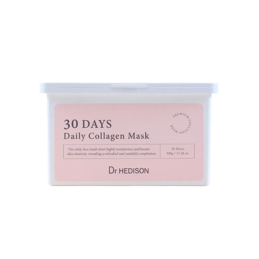 Dr. Hedison Setzen, Dr. Hedison, 30 Days Daily Collagen, Vegan, Intensive Hydratation, Gesichtsmaske, Gesicht, Täglich, 30 st