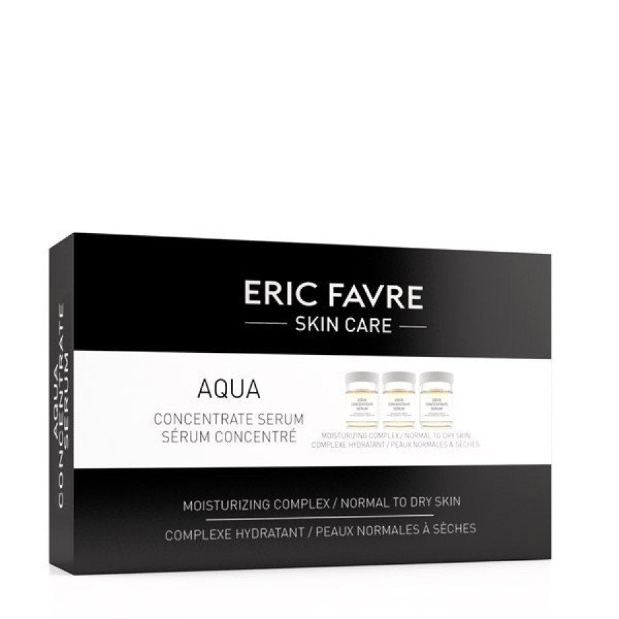 Setzen, Eric Favre, Aqua, Tiefe Hydratation, Ampullen Behandlungsserum, Für das Gesicht, Für Frauen, 10 stk., 5 ml