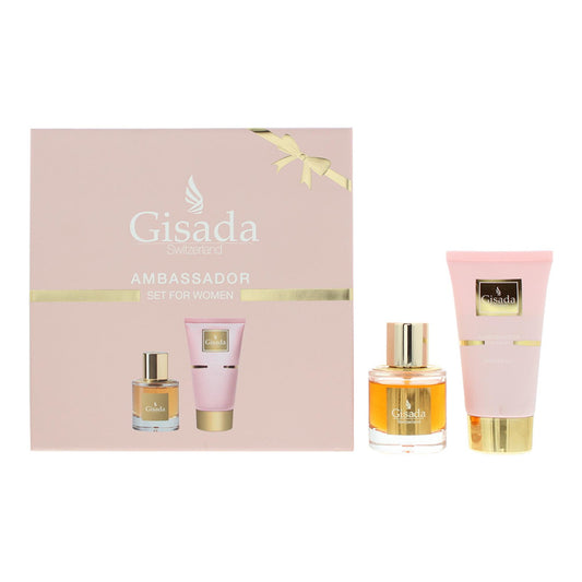 Gisada Parfümset Set Gisada: Ambassadora, Eau De Parfum, For Women, 50 ml + Ambassador, Cleansing, Shower Gel, All Over Body,