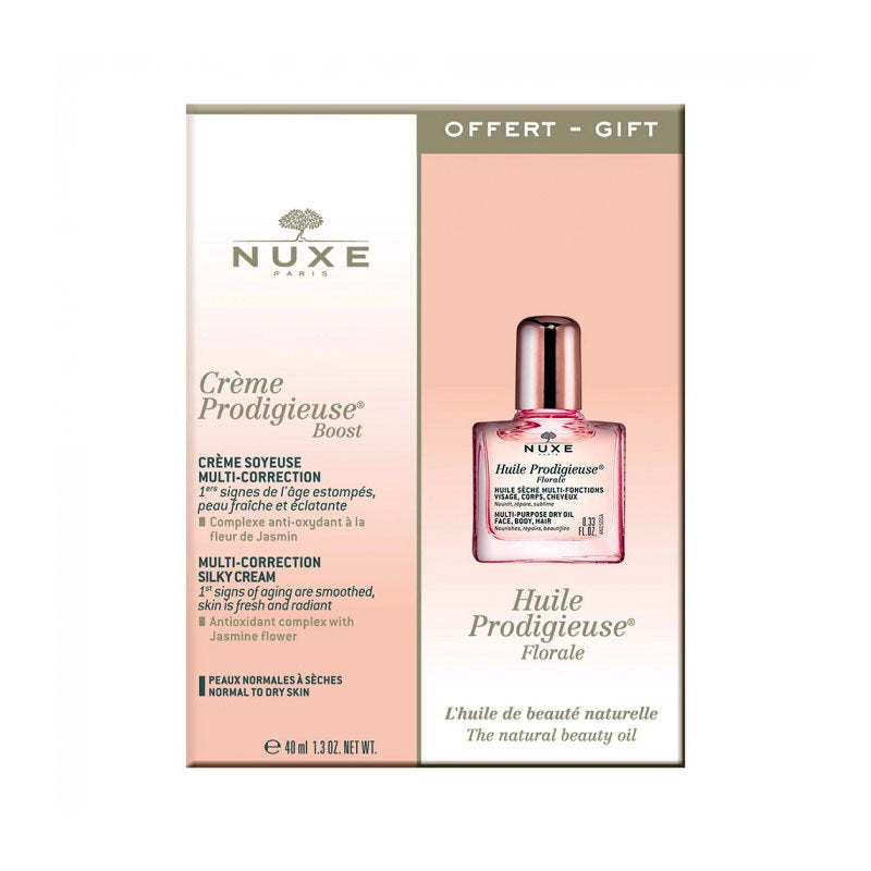 Nuxe Huile Prodigieuse Florale Gesichtspflege-Set mit Creme 40 ml und Serum 10 ml