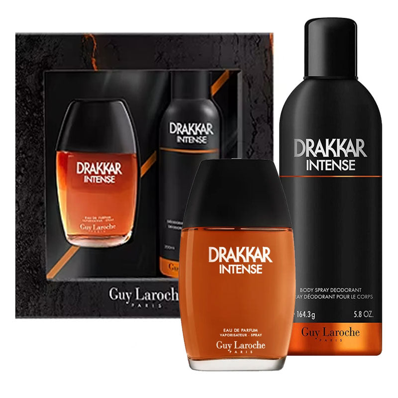 Guy Laroche Parfümset Set Guy Laroche: Drakkar Noir Intense, Eau De Parfum, For Men, 100 ml + Drakkar Noir Intense, Body Spra