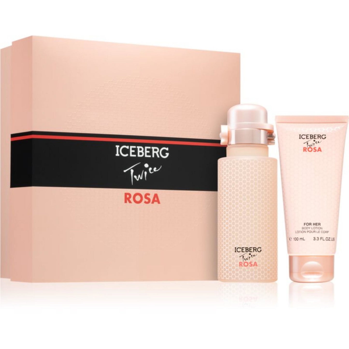 Set Iceberg: Twice Rosa, Eau De Toilette, For Women, 125 ml + Twice Rosa, Hydrating, Body Lotion, 100 ml