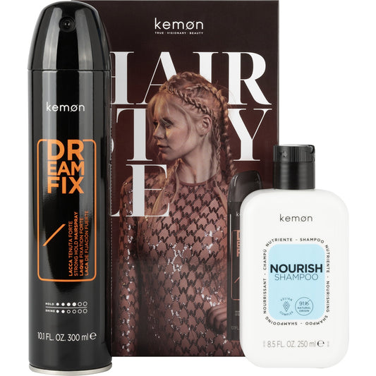 Kemon Haarpflegeset Set Kemon: Dreamfix, Hair Spray, Strong Hold, 300 ml + Nourish Nourishing, Hair Treatment Shampoo, Dry, 2