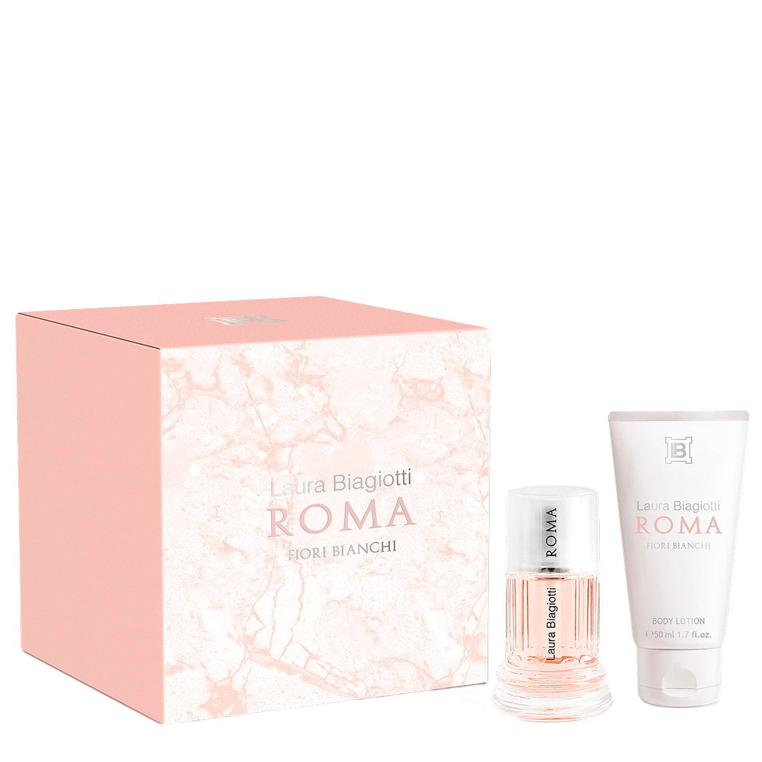 Set Laura Biagiotti: Fiori Bianchi, Eau De Toilette, For Women, 25 ml + Fiori Bianchi, Hydrating, Daily, Body Lotion, 50 ml