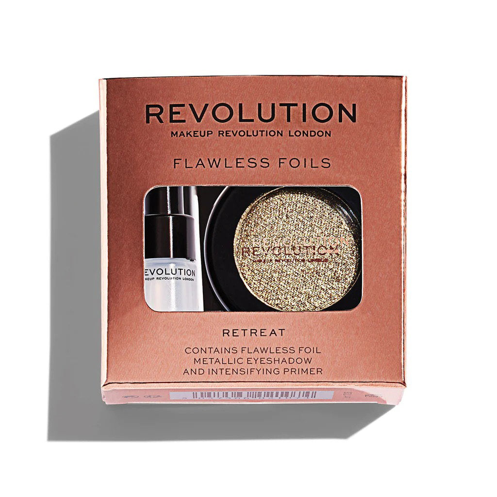 Makeup Revolution Schminkset Set Makeup Revolution: Flawless Foils, Vegan, Eyeshadow Primer, 2 ml + Flawless Foils, Vegan, Ey
