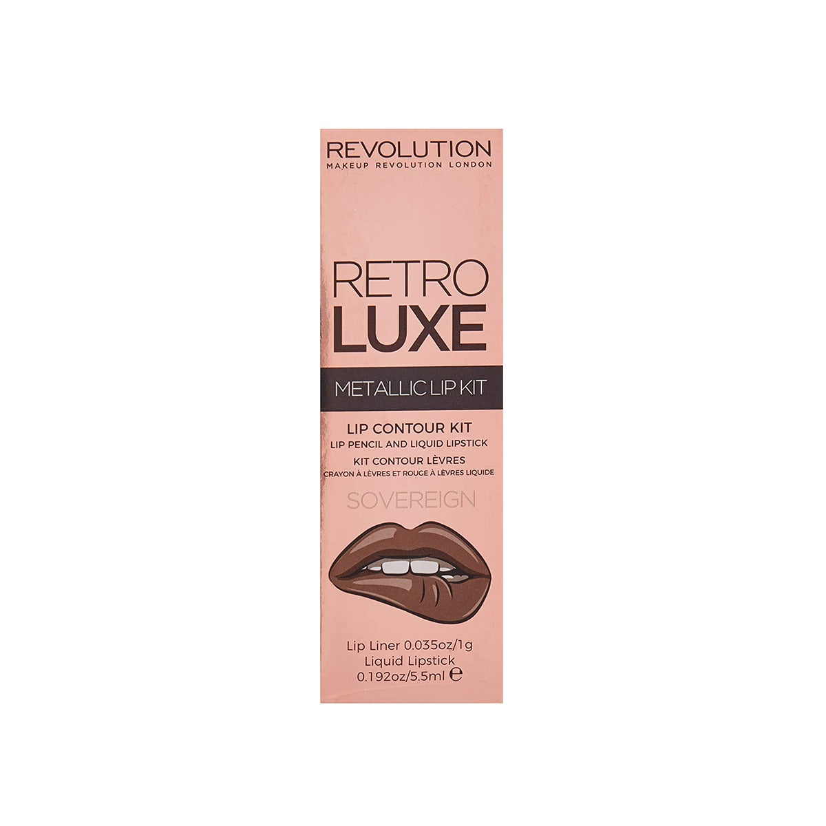 Makeup Revolution Schminkset Set Makeup Revolution: Retro Luxe, Metallic, Liquid Lipstick, Sovereign, 5.5 ml + Retro Luxe, Li
