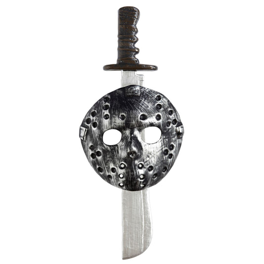 "SET MASKE UND MACHETE" 56 cm – Vorderansicht