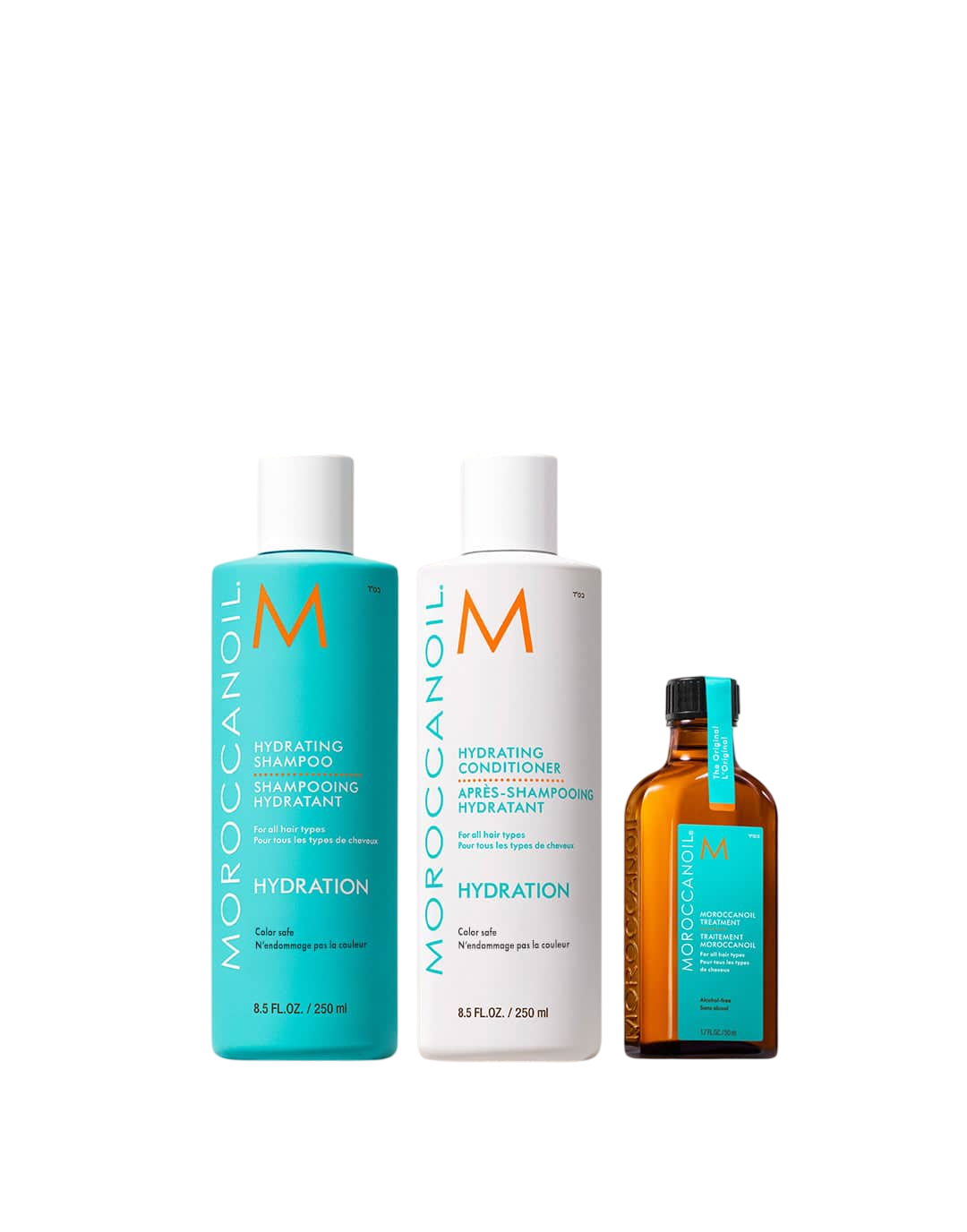 Moroccanoil Hydration Haarpflege-Set mit Shampoo Conditioner und Hair Oil Treatment