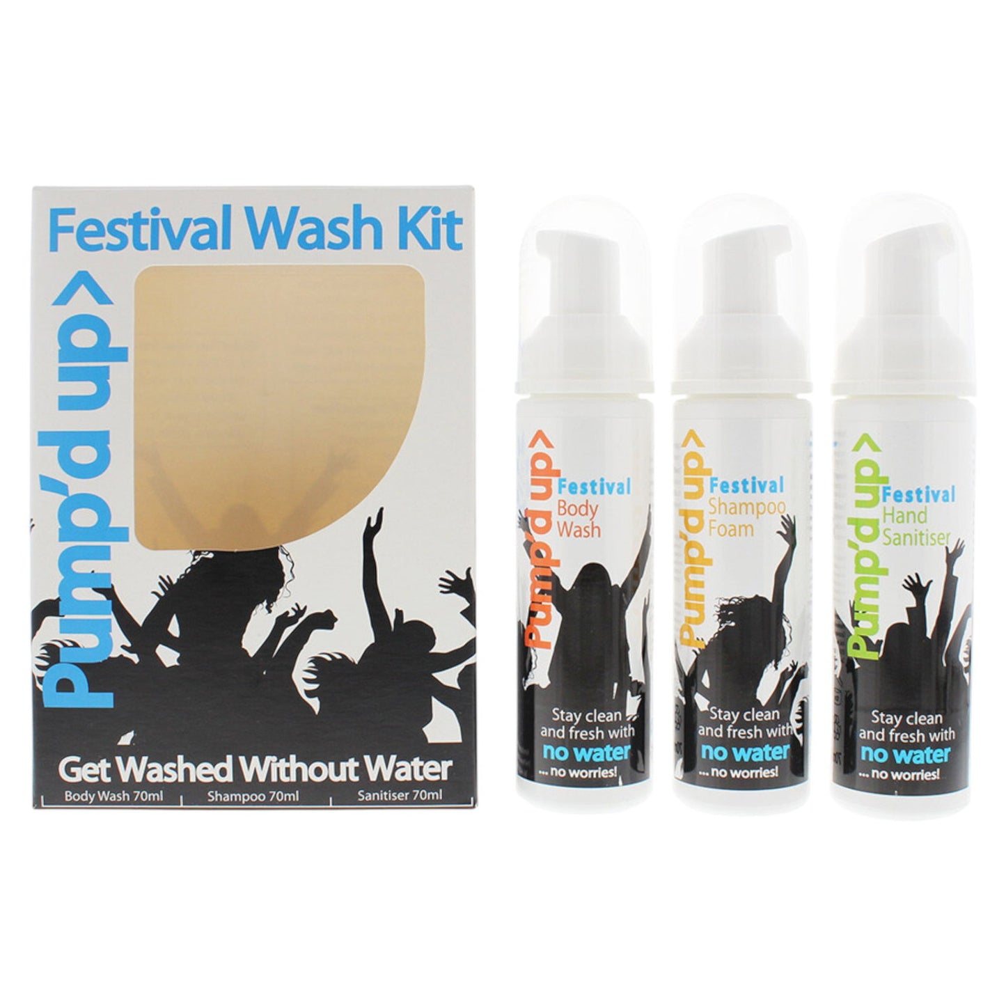 Pump`D Up Körperpflegeset Set Pump'D Up: Festival, Hydrating, Body Wash, 70 ml + Festival, Hydrating, Foam, 70 ml + Festival,