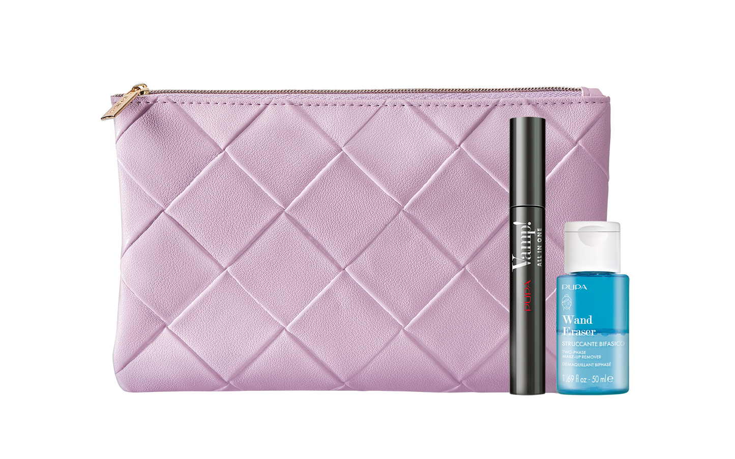 Pupa Schminkset Set Pupa: Wand Eraser, Cleansing Toner, 50 ml + Vamp!, Paraben-Free, Curving, Mascara, 101, Extra Black, 9 ml