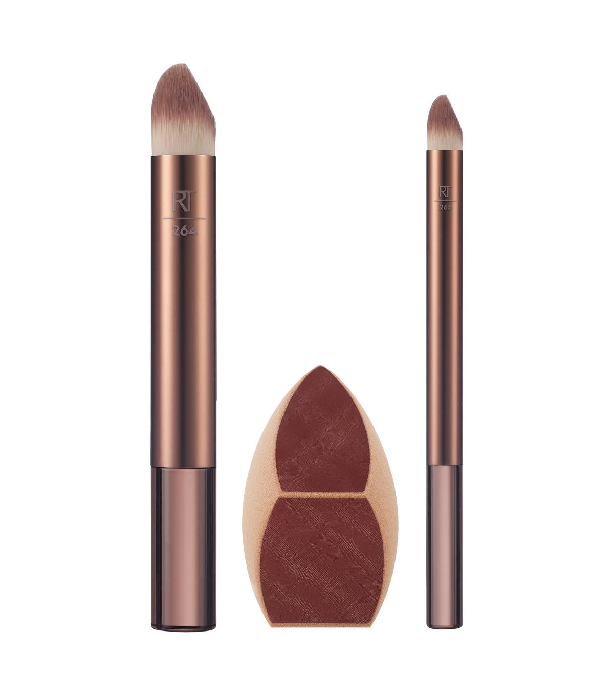 Real Techniques Make-up-Set mit Make-up-Schwamm, Concealer-Pinsel RT 265 und Foundation-Pinsel RT 267