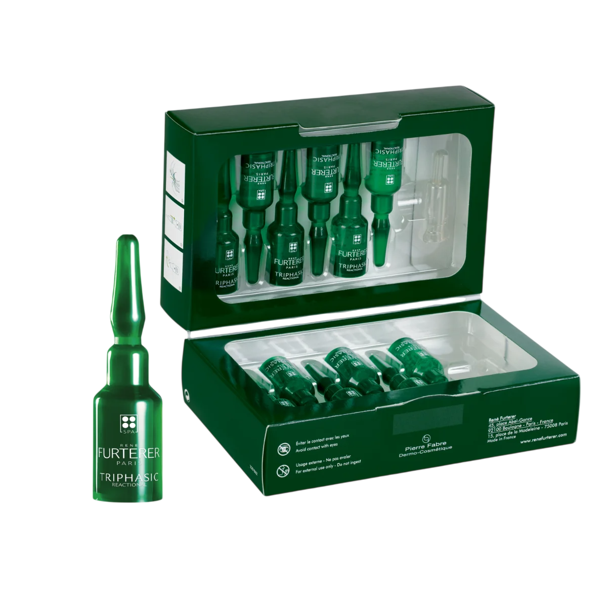 Rene Furterer Setzen, Rene Furterer, Triphasic Progressive, Gegen Haarausfall, Ampullen Behandlungsserum, Für Haare, Unisex,