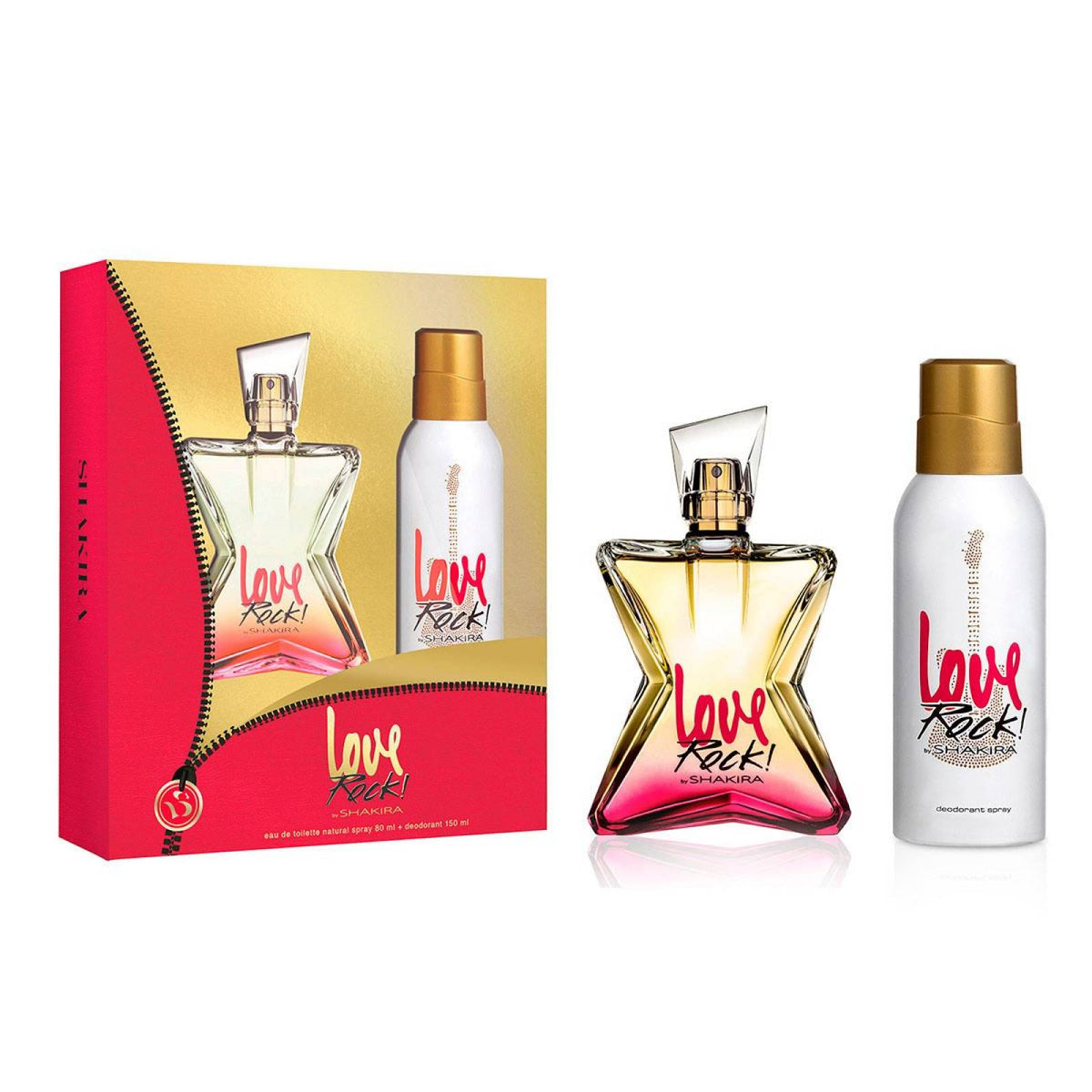 Set Shakira: Love Rock, Eau De Toilette, For Women, 80 ml + Love Rock, Floral, Deodorant Spray, For Women, 150 ml