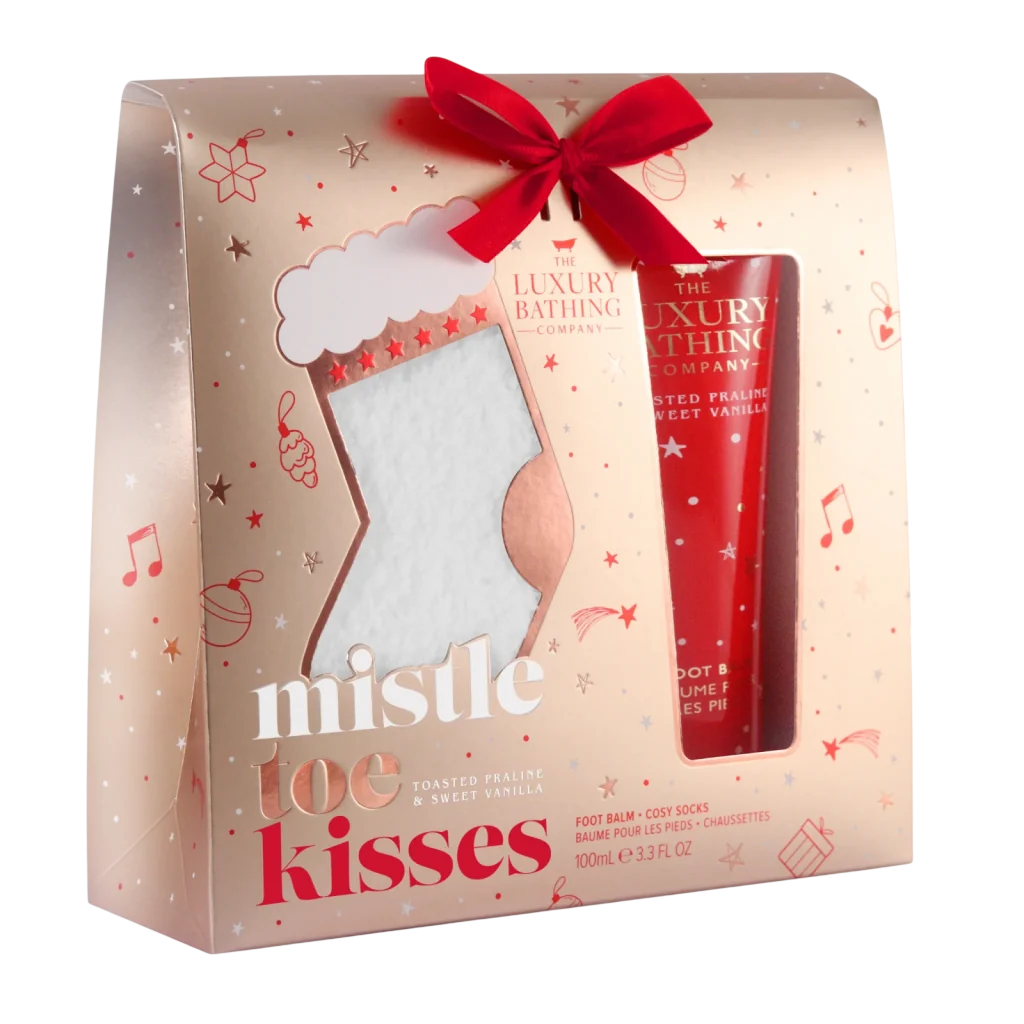 Set The Luxury Bathing Company: Toasted Praline & Sweet Vanilla, Hydrating & Nourishing, Foot Balm, 100 ml + Luxury Crew Socks