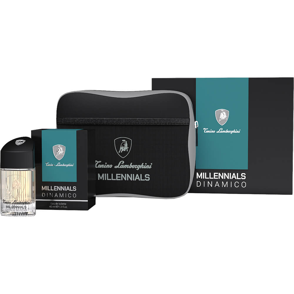 Tonino Lamborghini Millennials Dinamico Eau de Toilette Geschenkset 40 ml mit textilem Beutel