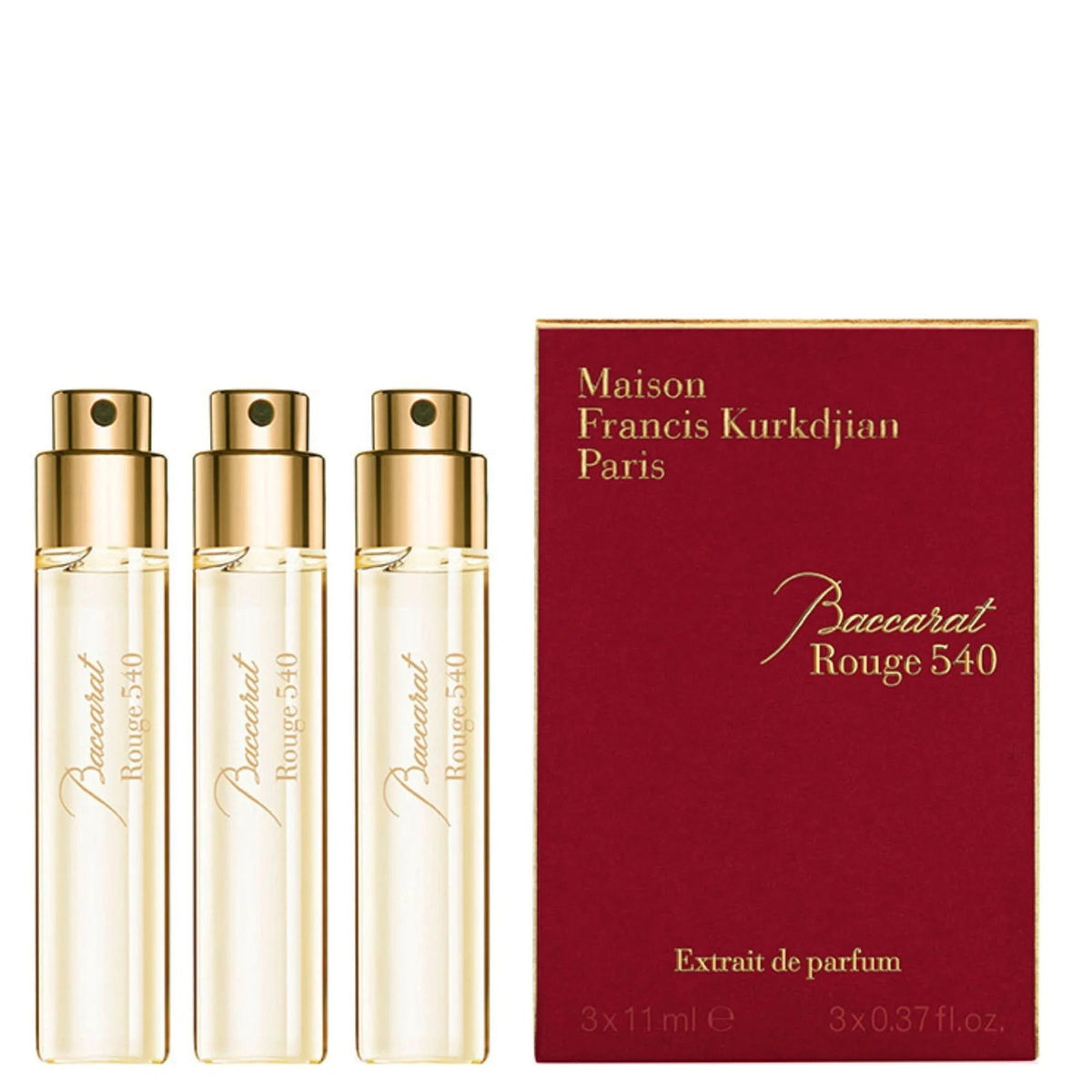 Set Trio, Maison Francis Kurkdjian, Baccarat Rouge 540, Eau de Parfum, Unisex, Nachfüllen, 3 stk, 33 ml *Miniatur