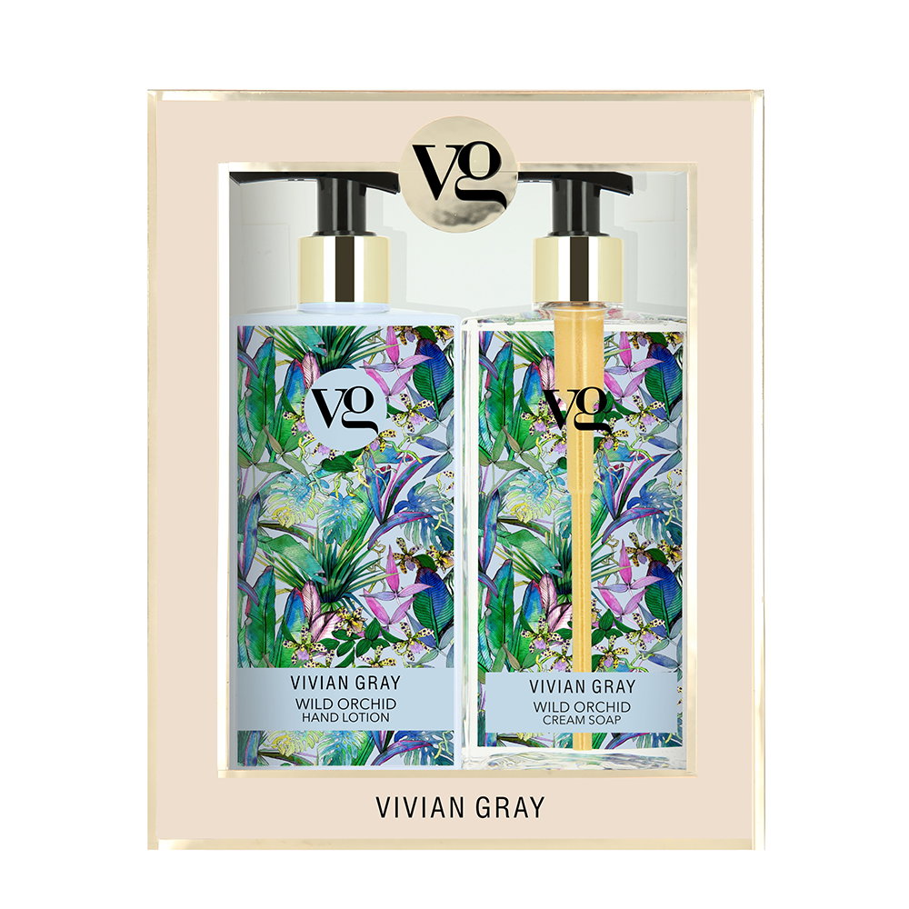 Vivian Gray Körperpflegeset Set Vivian Gray: Wild Orchid, Hydrating, Hand Lotion, 350 ml + Wild Orchid, Cleansing, Liquid Soa