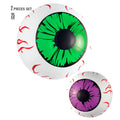 "Set von 2 AUFBLASBAREN AUGEN" 25 cm – Vorderansicht