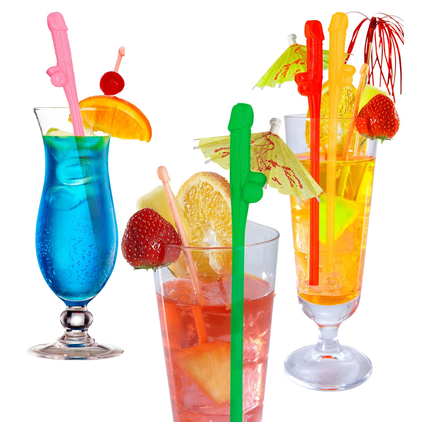 "Set von 6 FARBIGEN WILLY STROHHALMEN" – Ansicht 5