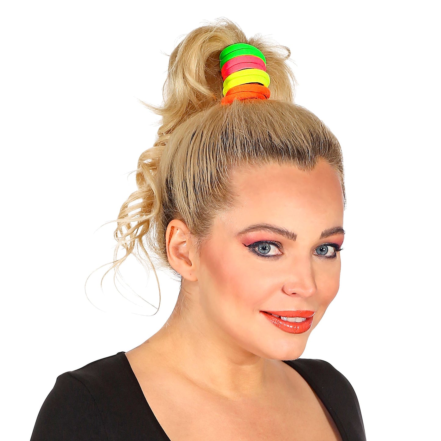 "SET VON 8 NEON HAARGUMMIS" 4 Farben sortiert – Ansicht 6