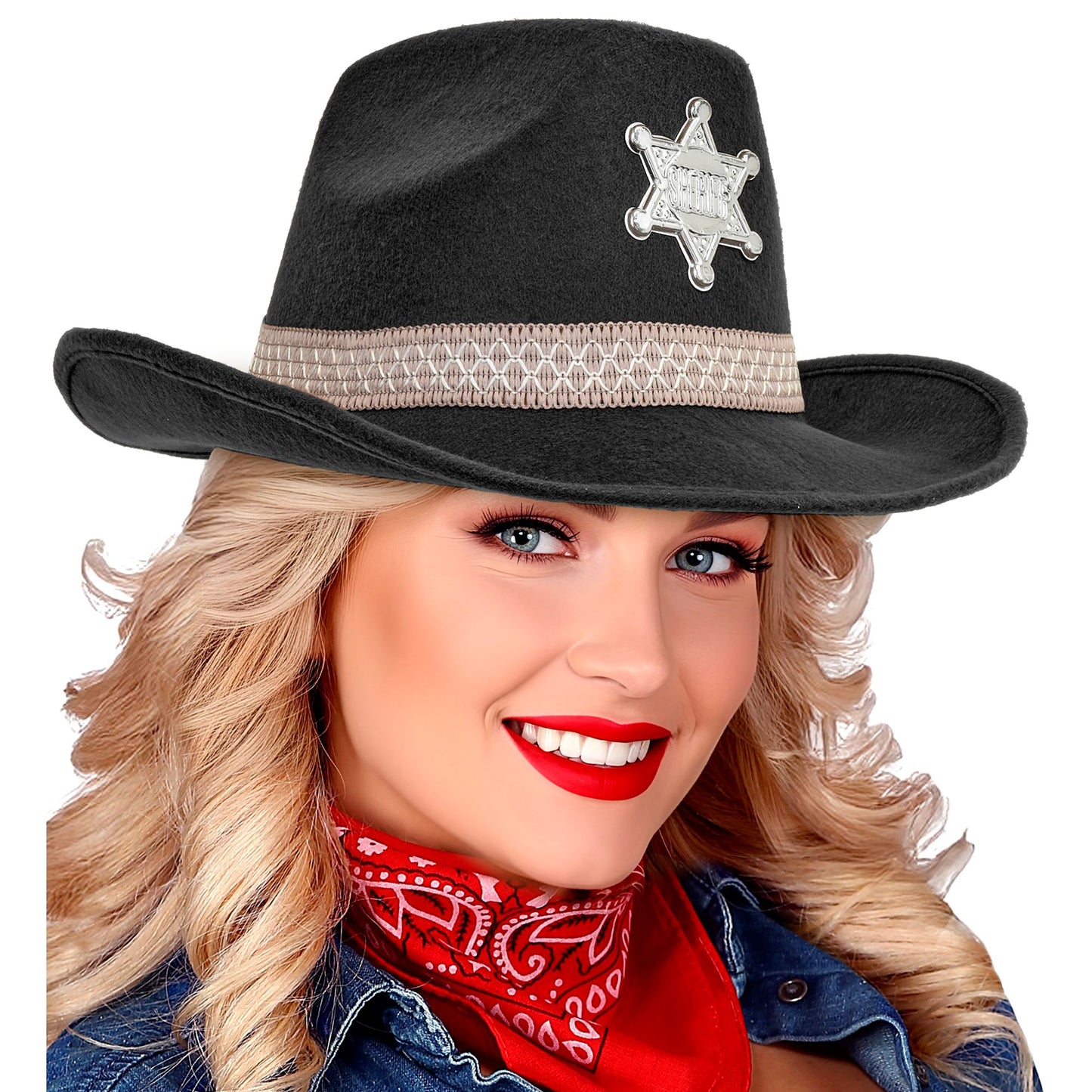 "SHERIFF HUT" schwarz - aus Filz – Ansicht 5