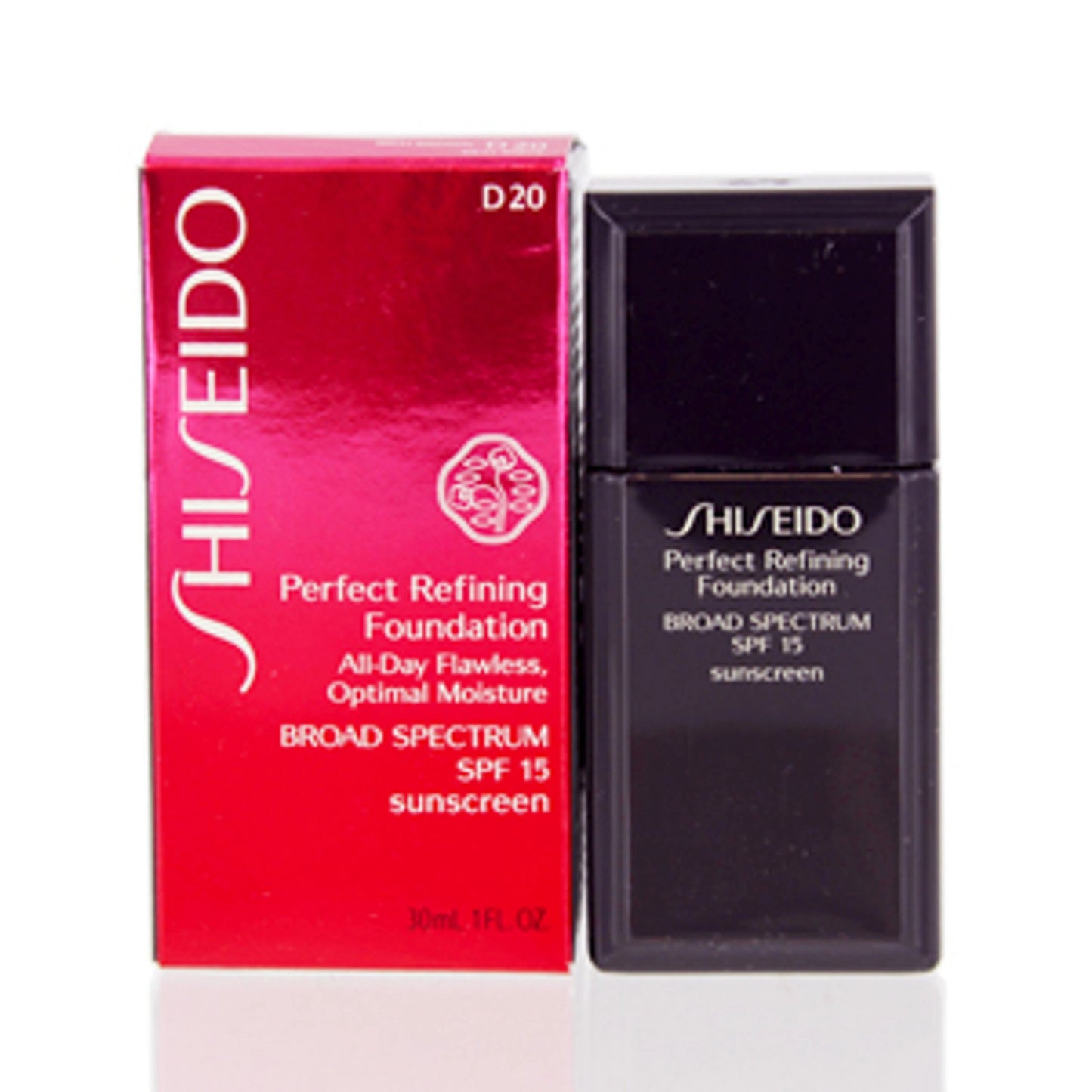 Shiseido Shiseido, Perfect Refining, Feuchtigkeitsspendend, Flüssige Grundierung, D20, Reiches Braun, SPF 15, 30 ml Regular