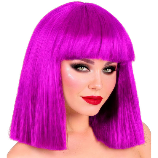 "SHOWGIRL PERÜCKE" lila in Box – Vorderansicht