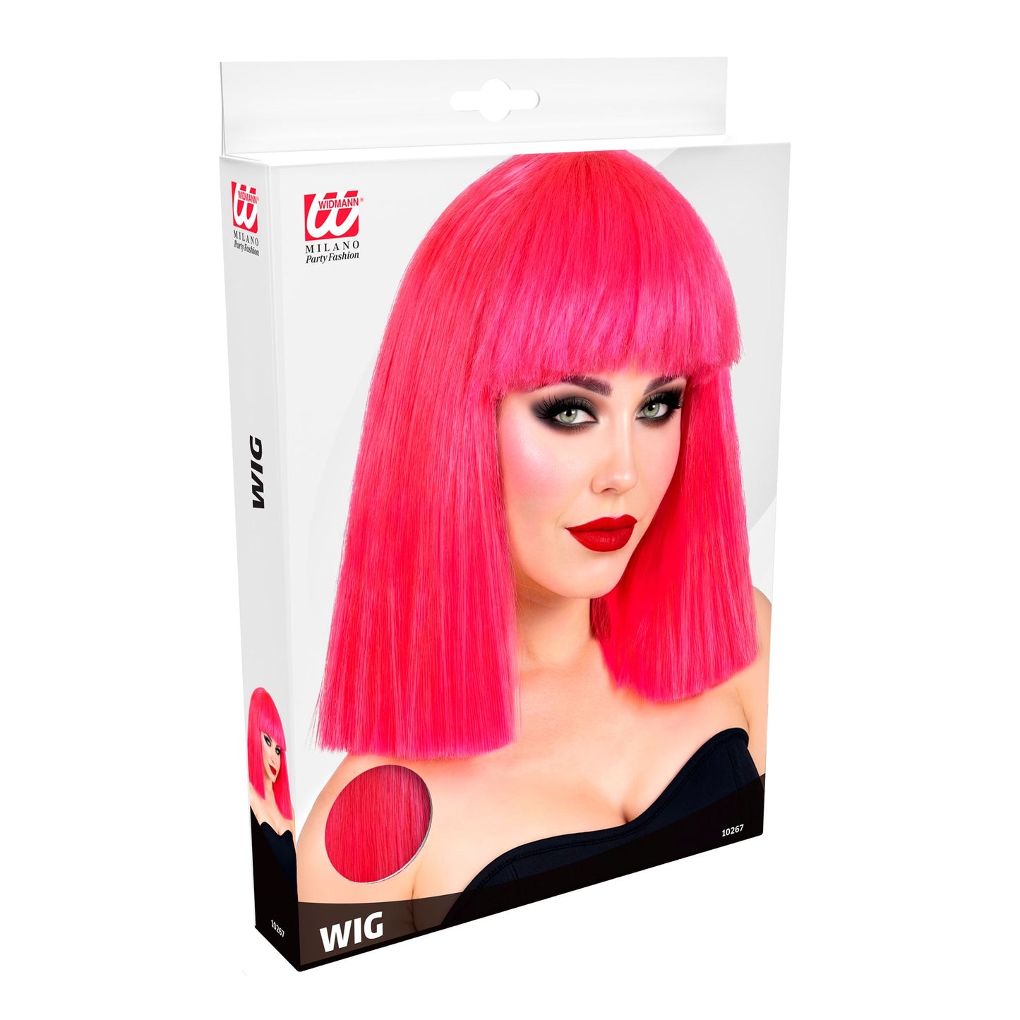 "SHOWGIRL PERÜCKE" pink in Box – Detailansicht
