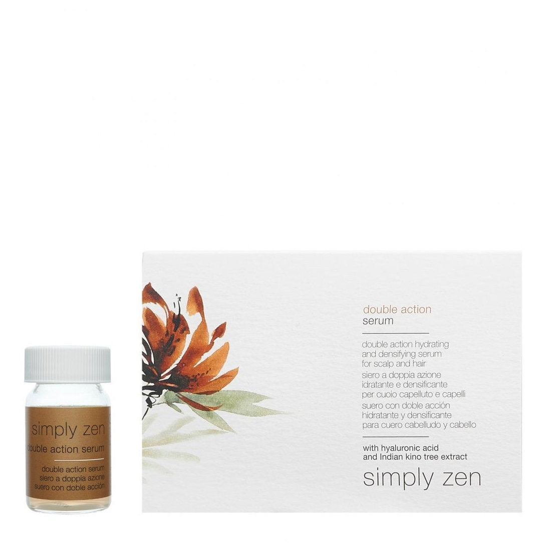 Simply Zen Setzen, Simply Zen, Double Action, Leave-in Kopfhautbehandlungsserum, Für Dichte und Vitalität, 12 stk, 5 ml Regul