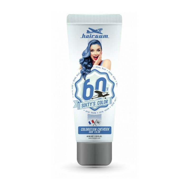 Hairgum Sixty's Color Royal Blue temporäre Haarfarbe 60 ml