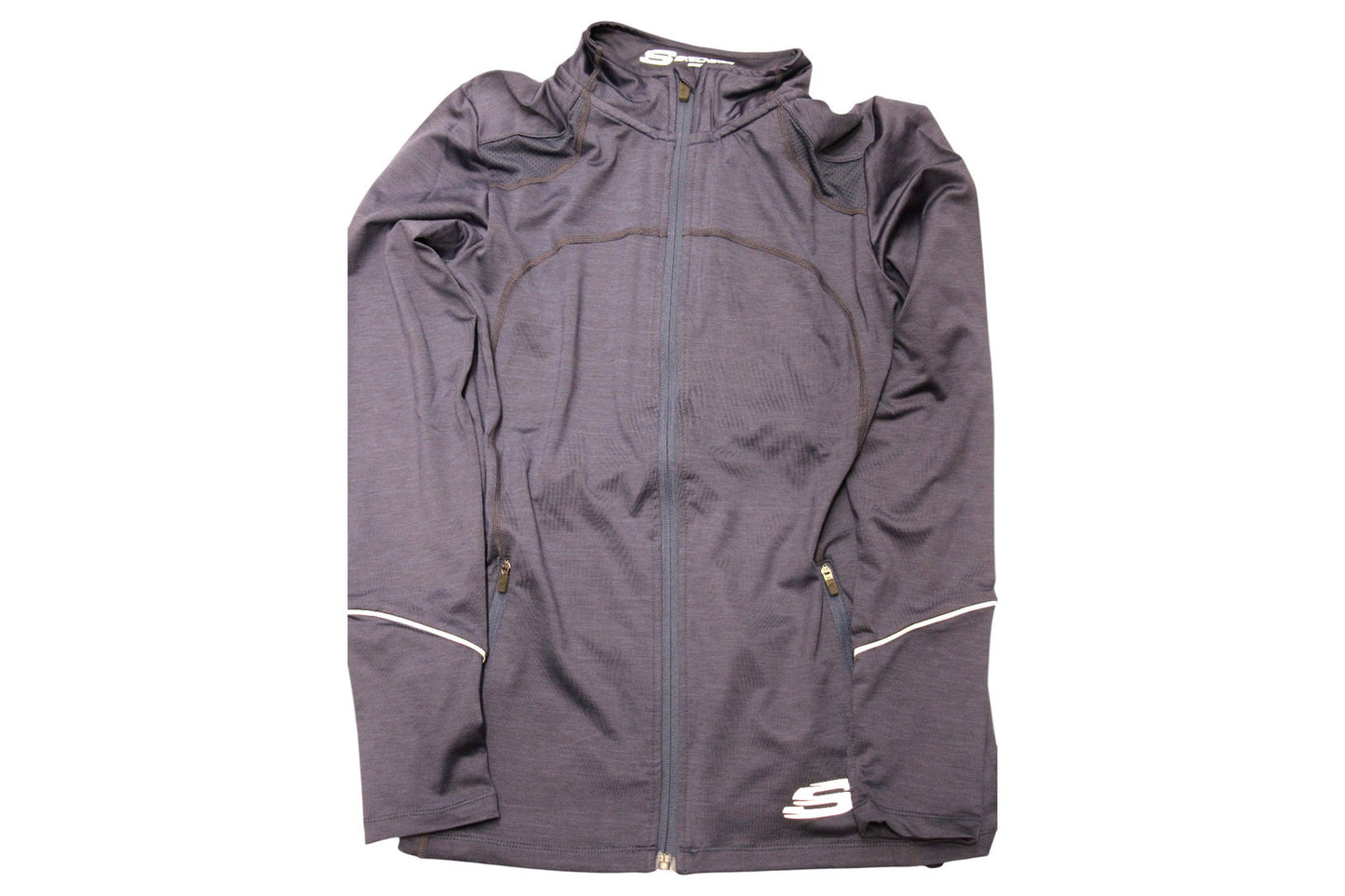 Skechers, Leia Mari, Synthetische Sportjacke für Frauen, Marine, Größe 12