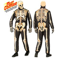 "SKELETT FAST COSTUME" (Oberteil, Hose, Handschuhe, Maske) – Vorderansicht