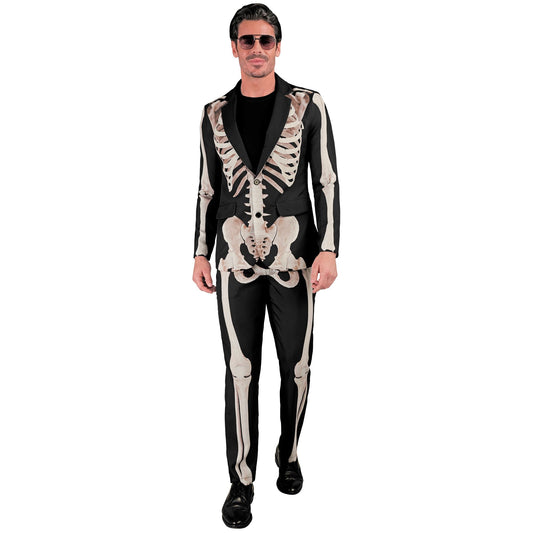 "SKELETT PARTY FASHION ANZUG" (Jackett, Hose) – Vorderansicht