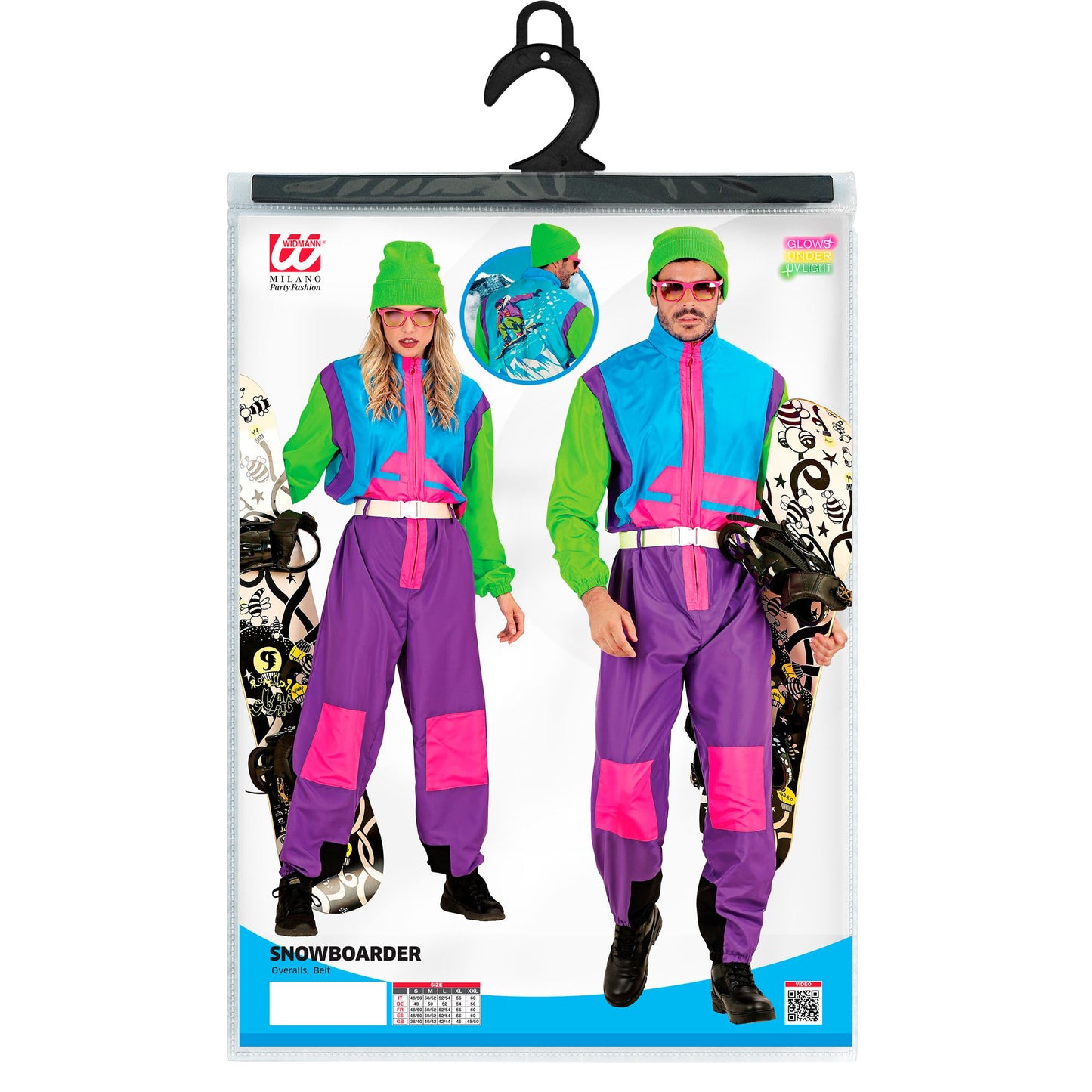 "SKI- SNOWBOARDANZUG VIOLETT-HELLBLAU-GRÜN" (Overall, Gürtel) – Ansicht 5