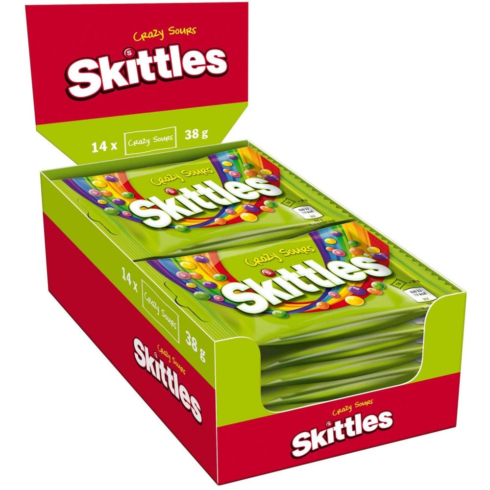 Skittles Crazy Sours Kaudragees 14er-Pack 532 g