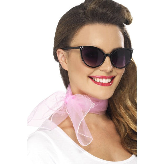 Smiffys 50er Jahre Chiffon Halstuch Pink – Retro Accessoire Fasnacht24.ch