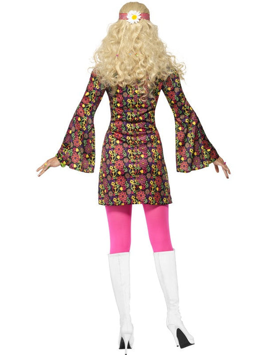 Smiffys 60s Hippie Kostüm Nina – Psychedelischer Print & Weite Ärmel - Fasnacht24.ch