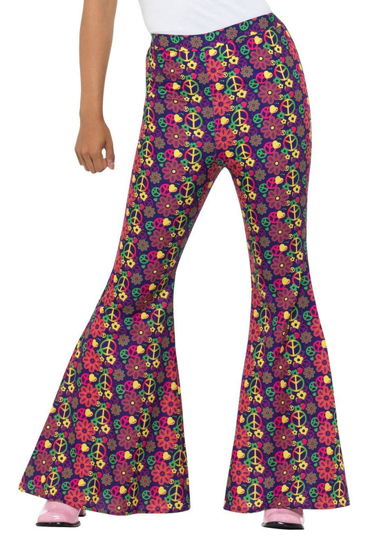 Smiffys 1960er Psychedelische Flared Hosen – Multicolor, Retro - Fasnacht24.ch