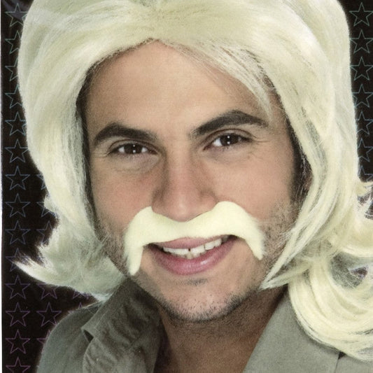 Smiffys Selbstklebender 70er Jahre Hippie Blond Schnurrbart – Kostümzubehör - Fasnacht24.ch