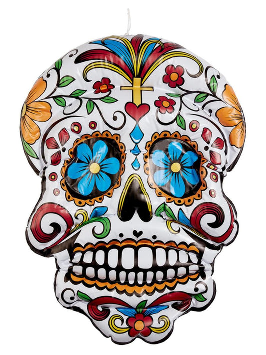 Aufblasbarer Smiffys Totenkopf 100cm – Day of the Dead Deko - Fasnacht24.ch