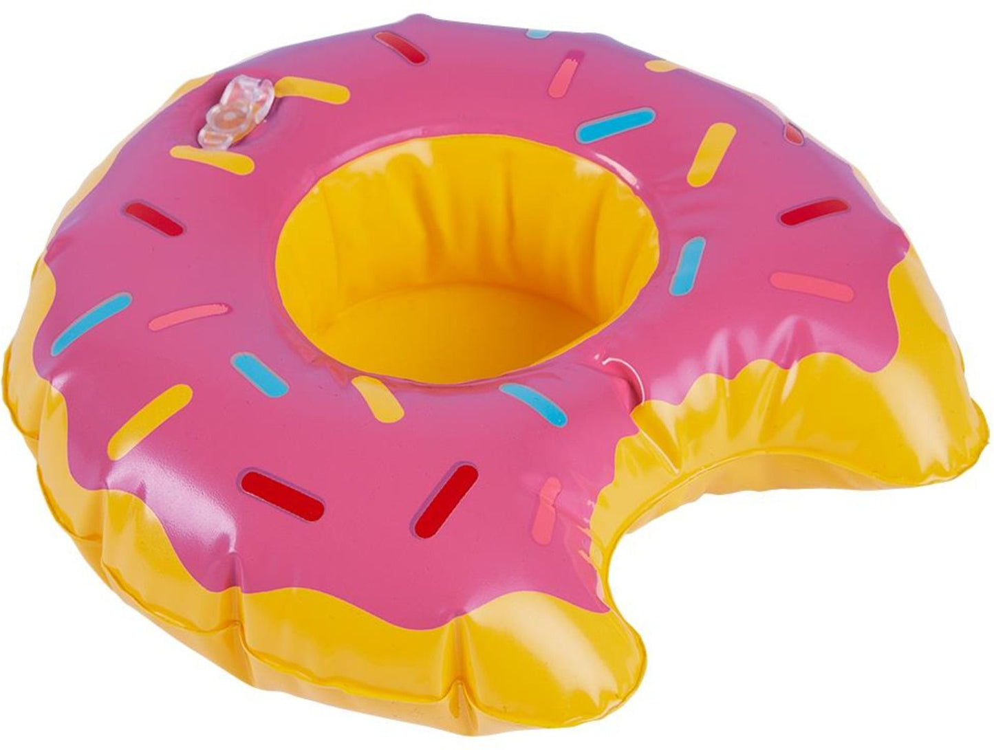 Smiffys Aufblasbarer Donut Getränkehalter 3er-Pack – 20cm PVC - Fasnacht24.ch