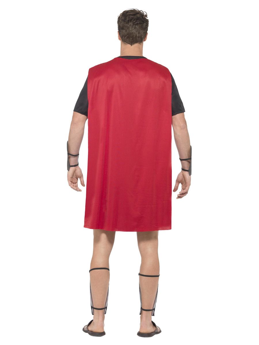 Smiffys Medardus Römischer Gladiator Herren Kostüm – Graues Tunika Rotem Cape - Fasnacht24.ch