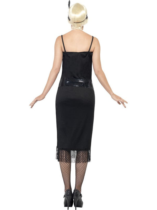 Smiffys Flapper Kleid – Schwarzes Gatsby Damenkostüm mit Fransen - Fasnacht24.ch