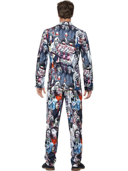 Smiffys Herren Zombie Kostüm – Weiß-Blau Jacke Hose Krawatte - Fasnacht24.ch